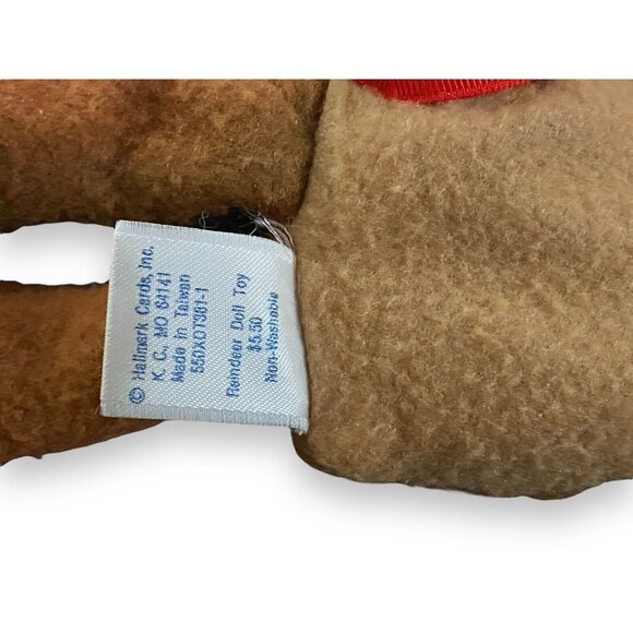 Hallmark Stores Rodney Reindeer 8" Plush Vintage 70s Original Version Rare - Picture 5 of 6